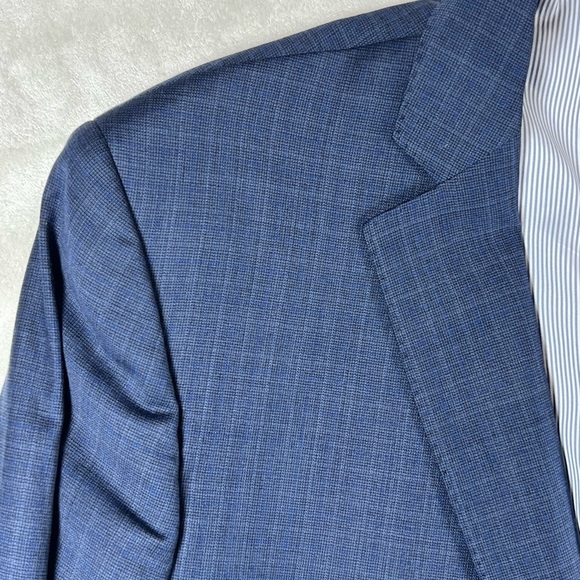 Brooks Brothers 46R Explorer Regent Fit Navy Plaid 2 Button Vented Wool Suit - Picture 4 of 16